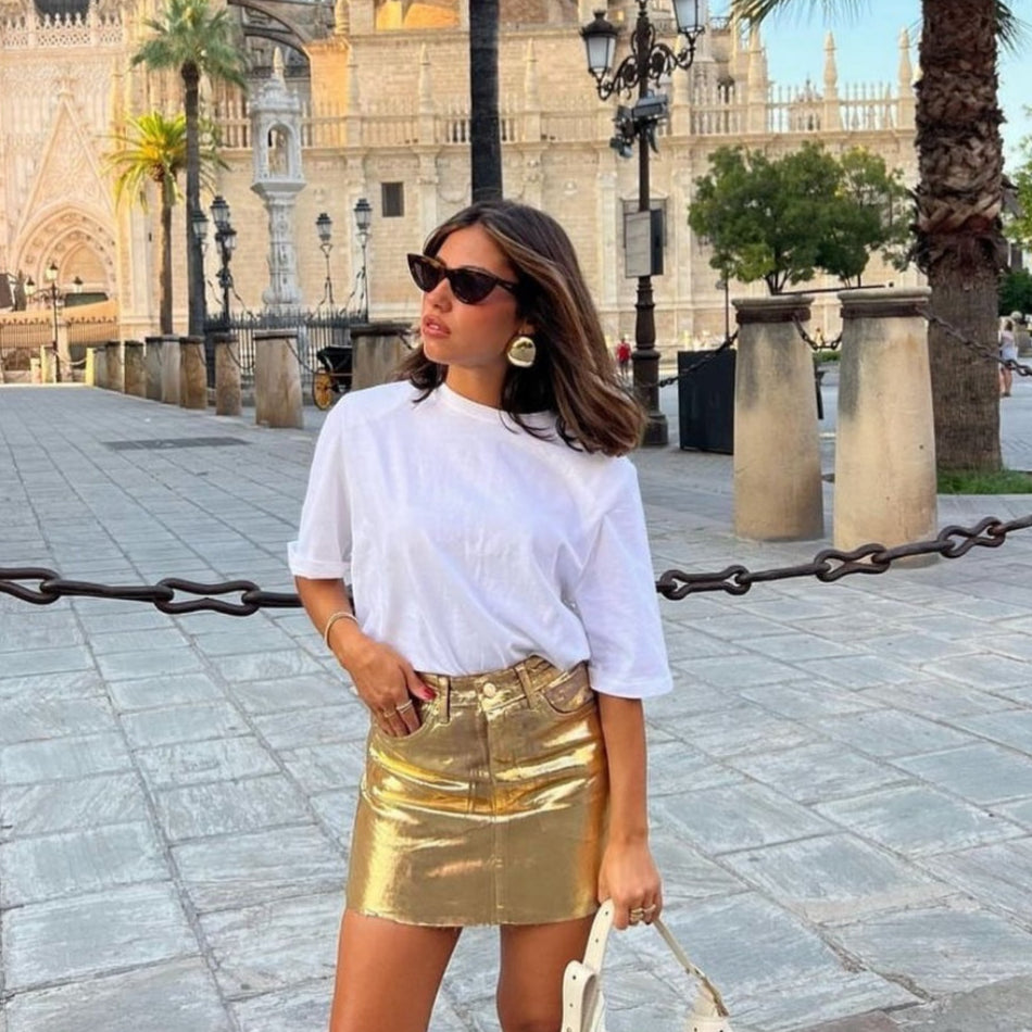 Falda metálica