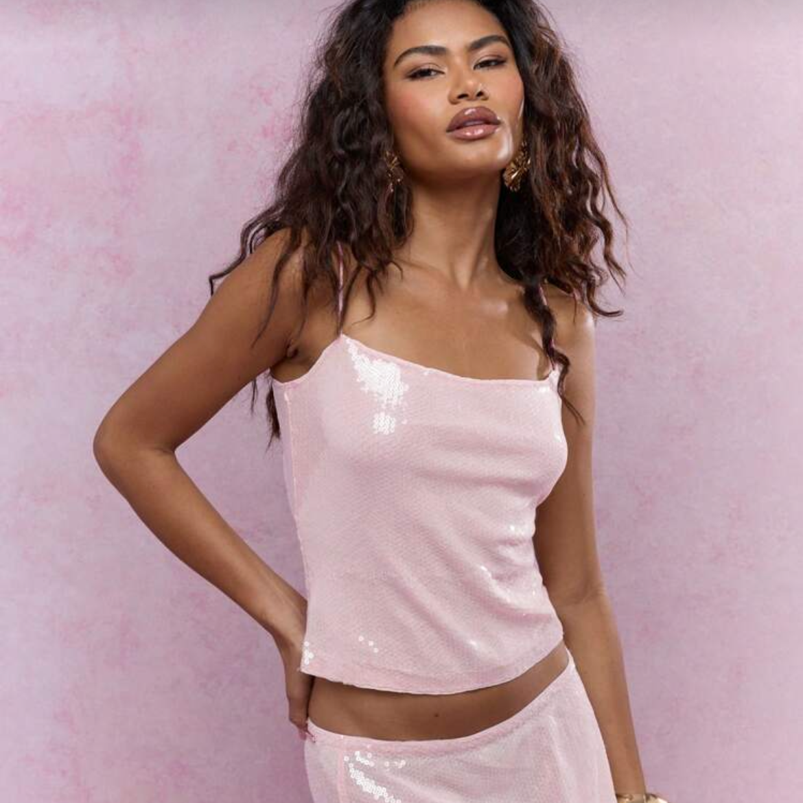Shinny Top Baby Pink