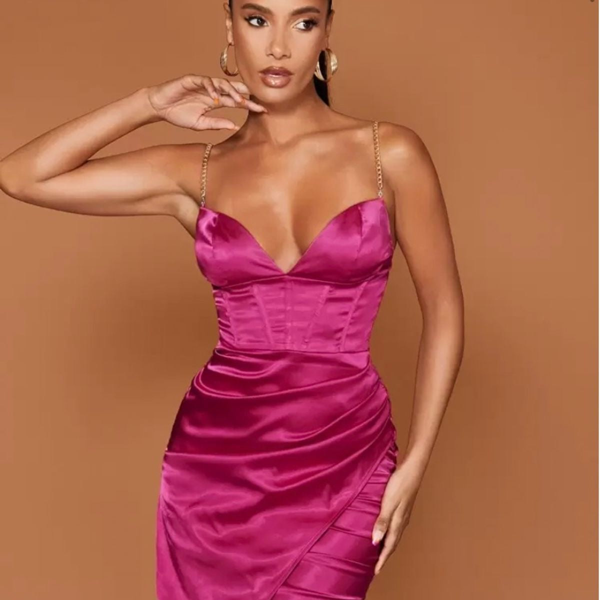 Satin Pink Dress