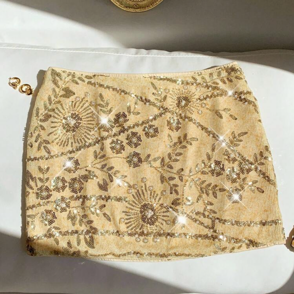 Shinny Baby Yellow Skirt