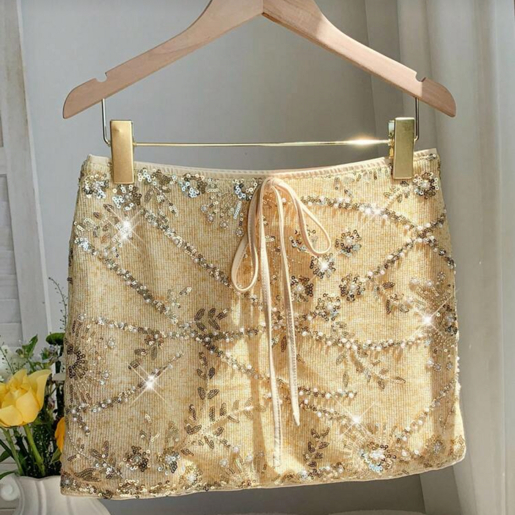 Shinny Baby Yellow Skirt